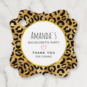 Etiquetas Para Lembrancinhas Bachelorette de padrão de impressão do Leopard s