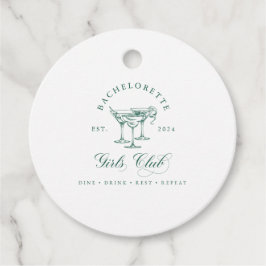 Etiquetas Para Lembrancinhas Bachelorette Girl's Club Round Gift