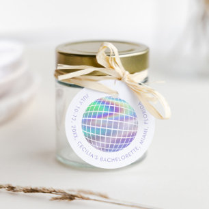 Etiquetas Para Lembrancinhas Bachelorette Holográfico do Último Disco
