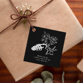 Etiquetas Para Lembrancinhas Bachelorette Party Black Gothic Floral Thank You