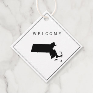 Etiquetas Para Lembrancinhas Bag de boas-vindas de Massachusetts, casamento