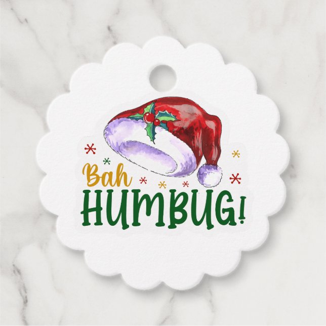 Etiquetas Para Lembrancinhas Bah Humbug (Frente)