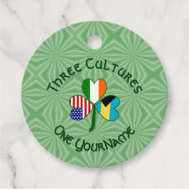 Etiquetas Para Lembrancinhas Bahamas - Irlandês Irish American Flag Shamrock pe