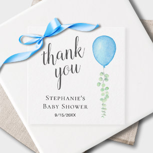 Etiquetas Para Lembrancinhas Balão Azul Eucalyptus Obrigado