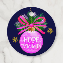 Etiquetas Para Lembrancinhas Balão de Fita Rosa Único