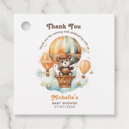 Etiquetas Para Lembrancinhas Balões de Urso de Cores Aquáticas Muito Obrigado