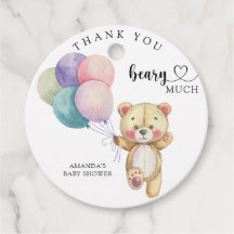 Balões de ursos de pelúcia - obrigado que você beb