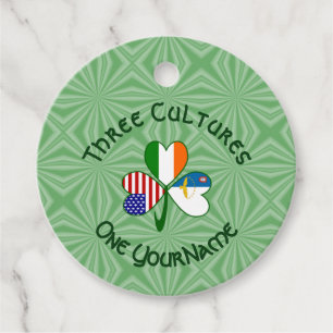 Etiquetas Para Lembrancinhas Bandeira do Trevo Americano Irlandês Açoriano