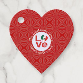 Etiquetas Para Lembrancinhas Bandeira Vermelha do Amor Mexicano Personalizada 