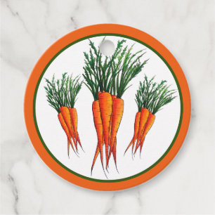 Etiquetas Para Lembrancinhas Bando de Carrots Orange Vegetable Veggie Garden