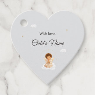 Etiquetas Para Lembrancinhas Baptism Gift Tag for Boy with Angel | Personalized