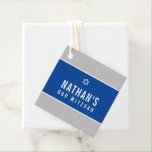 Etiquetas Para Lembrancinhas BAR MITZVAH - cinza geométrica simples azul<br><div class="desc">pelo kat massard >> https://linktr.ee/simplysweetpaperie <<< Uma etiqueta personalizada simples é perfeita para as etiquetas favoritas do seu evento especial.</div>