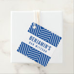 Etiquetas Para Lembrancinhas BAR MITZVAH simples e geométrico azul real<br><div class="desc">pelo kat massard >> https://linktr.ee/simplysweetpaperie <<< Uma etiqueta personalizada simples é perfeita para as etiquetas favoritas do seu evento especial.</div>