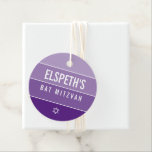 Etiquetas Para Lembrancinhas BAT MITZVAH bloco roxa-ombre moderno a negrito<br><div class="desc">pelo kat massard >> https://linktr.ee/simplysweetpaperie <<< Uma etiqueta personalizada simples é perfeita para as etiquetas favoritas do seu evento especial.</div>