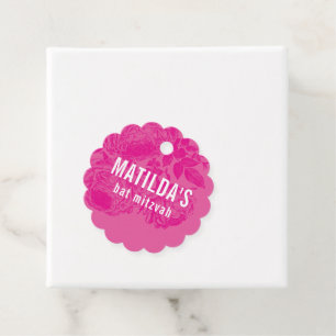 Etiquetas Para Lembrancinhas BAT MITZVAH moderno, elegante, cor-de-rosa bonito 