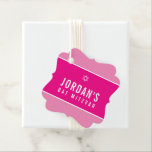 Etiquetas Para Lembrancinhas BAT MITZVAH simples, rosa brilhante divertido mode<br><div class="desc">pelo kat massard >> https://linktr.ee/simplysweetpaperie <<< Uma etiqueta personalizada simples é perfeita para as etiquetas favoritas do seu evento especial.</div>