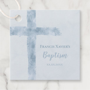Etiquetas Para Lembrancinhas batismo azul-aquarela