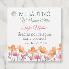 Etiquetas Para Lembrancinhas Batismo Bonito e Primeiro Aniversário das Flores d