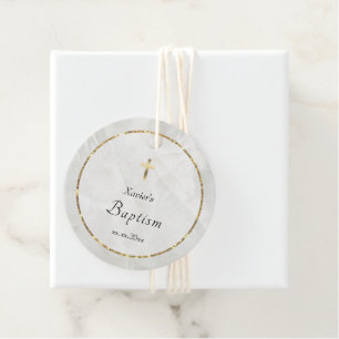 Etiquetas Para Lembrancinhas batismo branco elegante