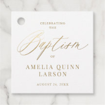 Batismo de Script de Caligrafia Dourada Elegante S