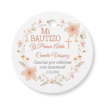 Batismo e Primeiro Aniversário Flores Rosa Bautizo