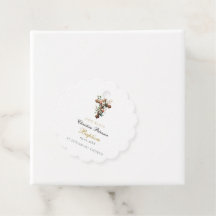 Batismo Floral Cruzado Elegante