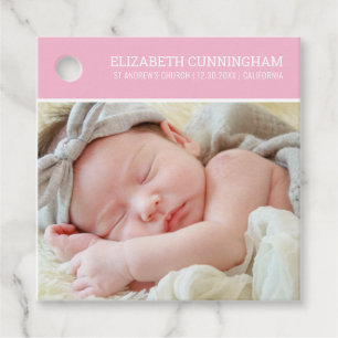 Etiquetas Para Lembrancinhas Batismo Para Ela  Foto personalizada simples moder