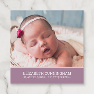 Etiquetas Para Lembrancinhas Batismo Para Ela Foto personalizada simples moder
