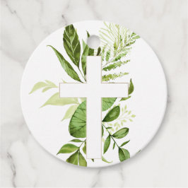 Etiquetas Para Lembrancinhas Batismo Rustic Greenery Cross Boy