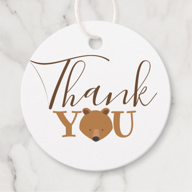 Etiquetas Para Lembrancinhas Bear Face Obrigado (Frente)