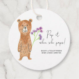 Etiquetas Para Lembrancinhas Bear Pop quando ela pop chá de fraldas