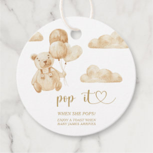 Etiquetas Para Lembrancinhas Bear Pop quando ela pop chá de fraldas