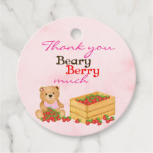 Beary Berry Sweet Girly Pink Strawberry Aniversári