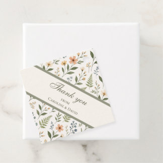 Etiquetas Para Lembrancinhas Beautiful Neutral Wildflowers in Soft Colors