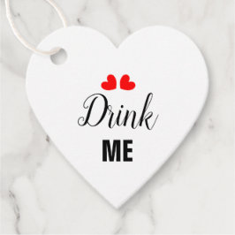Etiquetas Para Lembrancinhas Beba-Me Com Amor Corações De Casamento Marcações D