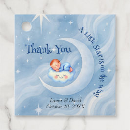 Etiquetas Para Lembrancinhas Bebê Chá Convidar Estrelas à Lua Aquarela