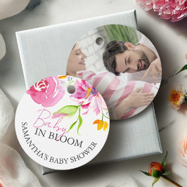 Etiquetas Para Lembrancinhas Bebê com marcas de favoritos - Floral rosa