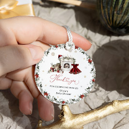 Etiquetas Para Lembrancinhas Bebê é Frio fora Chá de fraldas Garota Obrigado