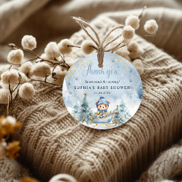 Etiquetas Para Lembrancinhas Bebê É Frio Fora do Urso de inverno Obrigado Prese