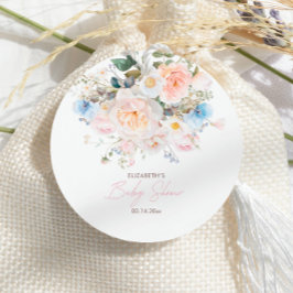 Etiquetas Para Lembrancinhas Bebê Em Chá de fraldas Rosa Floral