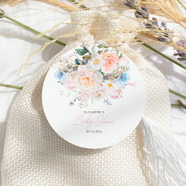 Etiquetas Para Lembrancinhas Bebê Em Chá de fraldas Rosa Floral