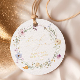 Etiquetas Para Lembrancinhas Bebê em Flor Baby Shower de Flores de Campo Obriga
