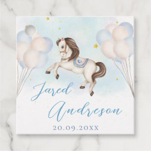 Etiquetas Para Lembrancinhas Bebê furioso Pony Blue Balões estrela Aniversário