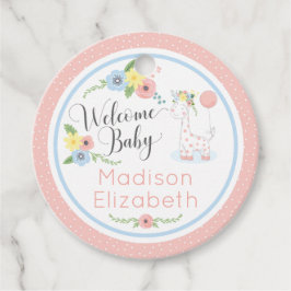 Etiquetas Para Lembrancinhas Bebê Girafa Floral Bezerro Boas-vindas Festa de Ch