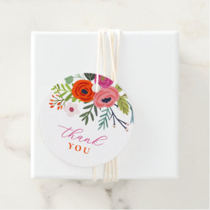 Etiquetas Para Lembrancinhas Bebê no Bloom Bright Chá de fraldas Floral