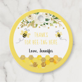 Etiquetas Para Lembrancinhas Bebida Dourada Floral Gênero Chá de fraldas Neutro