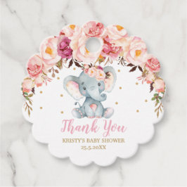 Etiquetas Para Lembrancinhas Bege Floral Elefante Churrasco de Bebê Aniversário