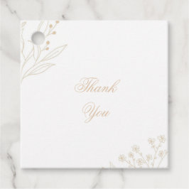 Etiquetas Para Lembrancinhas Beige Corner Floral Boho Wedding