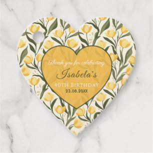Etiquetas Para Lembrancinhas Bela Flor de Tulipa Aniversário Adulto