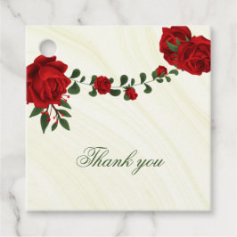 Etiquetas Para Lembrancinhas belas flores vermelhas folhas verdes obrigado a fa